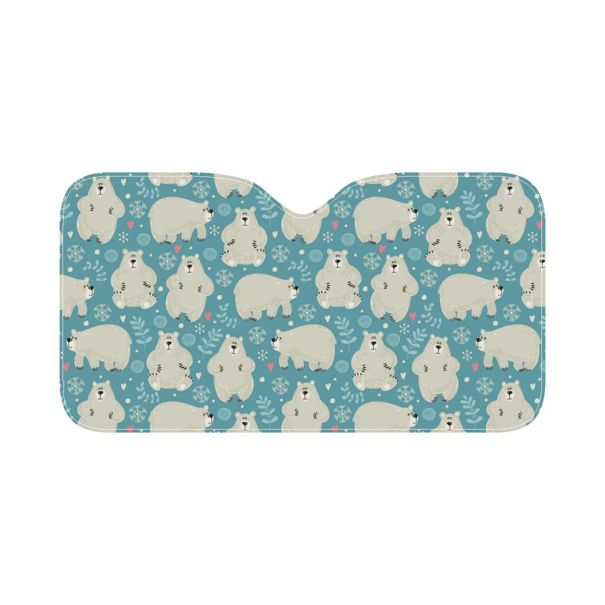 Bear Pattern Print Design BE04 Car Sun Shade-JorJune