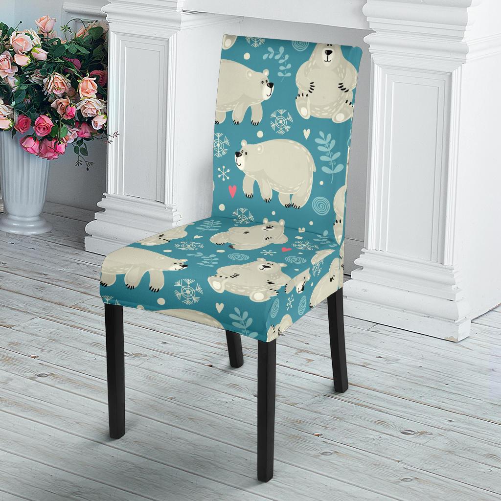 Bear Pattern Print Design BE04 Dining Chair Slipcover-JORJUNE.COM