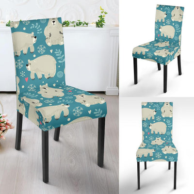 Bear Pattern Print Design BE04 Dining Chair Slipcover-JORJUNE.COM