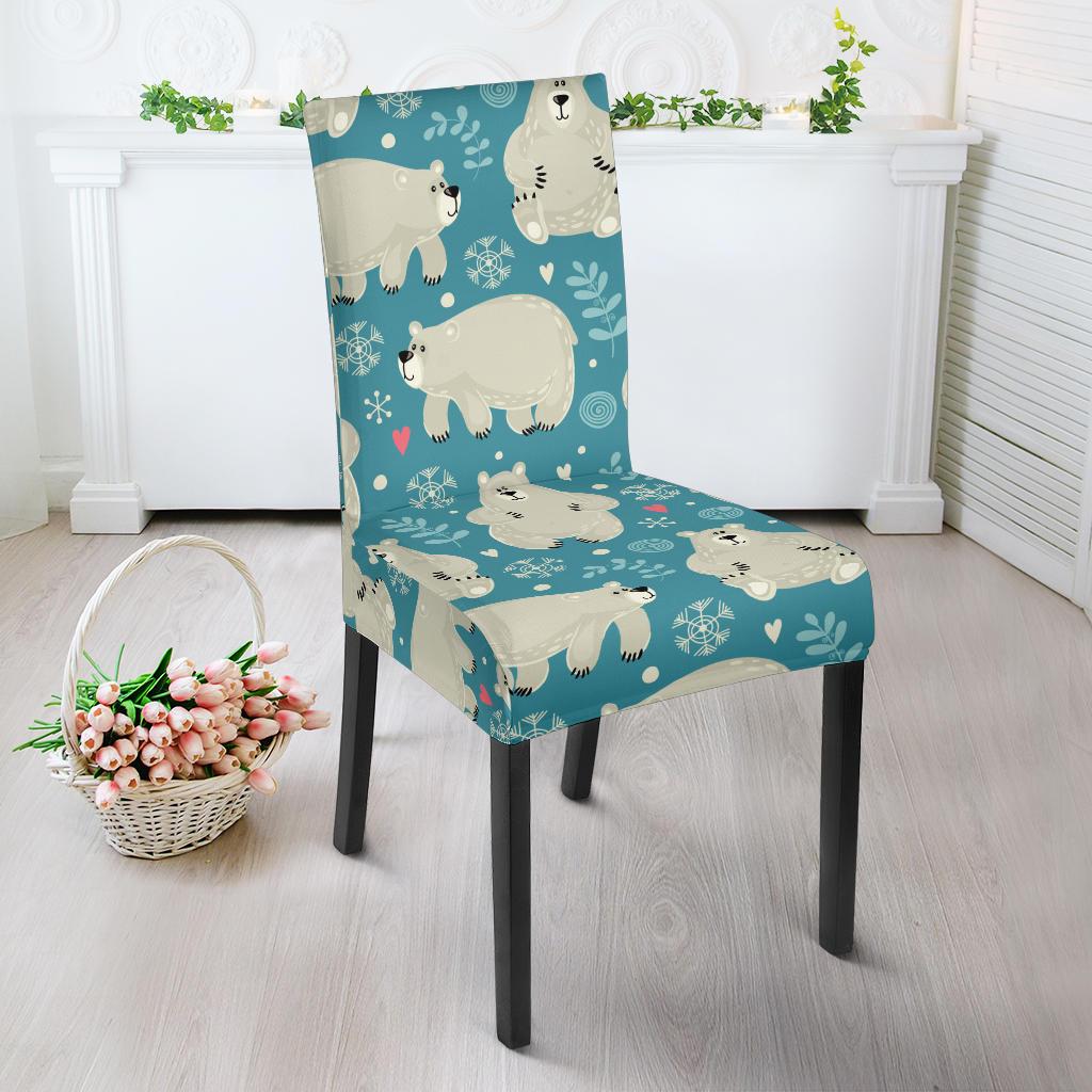 Bear Pattern Print Design BE04 Dining Chair Slipcover-JORJUNE.COM
