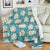 Bear Pattern Print Design BE04 Fleece Blankete