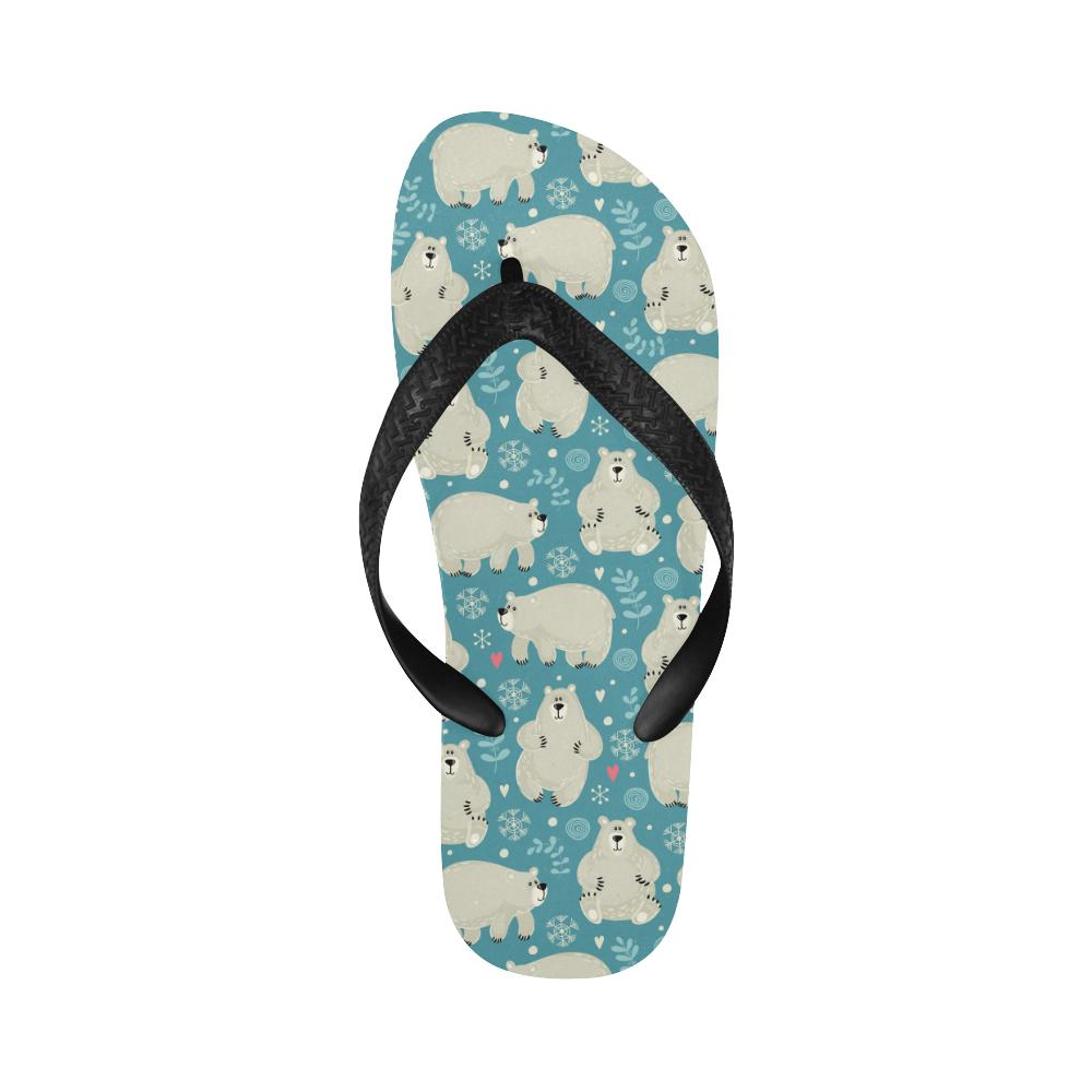 Bear Pattern Print Design BE04 Flip Flops-JorJune