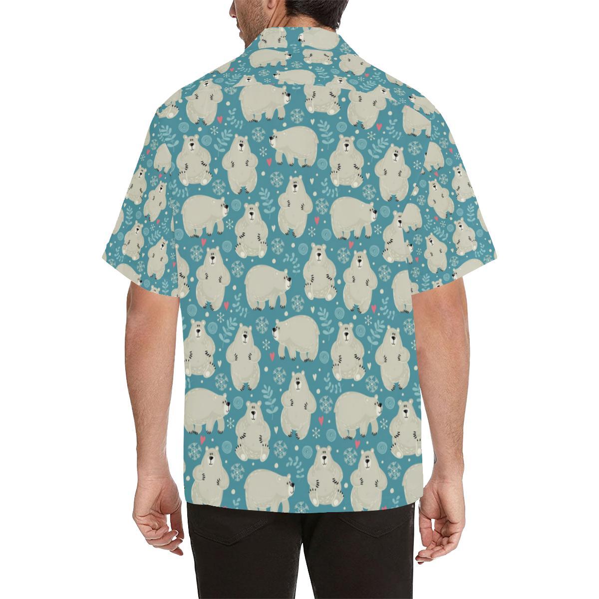 Bear Pattern Print Design BE04 Men Hawaiian Shirt-JorJune