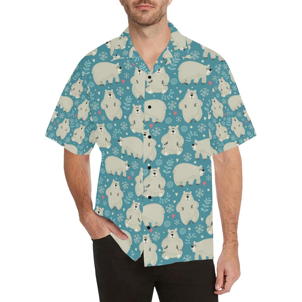 Bear Pattern Print Design BE04 Men Hawaiian Shirt-JorJune