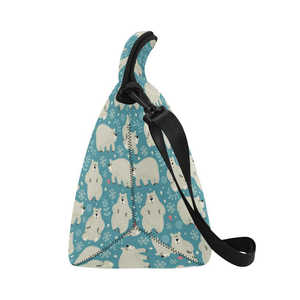 Bear Pattern Print Design BE04 Neoprene Lunch Bag-JorJune