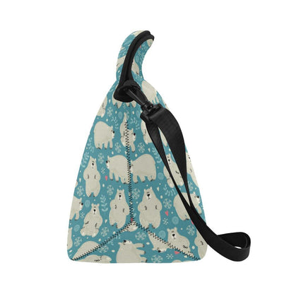 Bear Pattern Print Design BE04 Neoprene Lunch Bag-JorJune