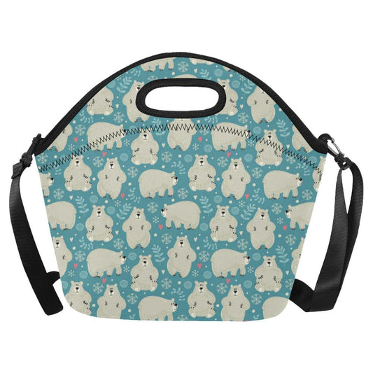Bear Pattern Print Design BE04 Neoprene Lunch Bag-JorJune