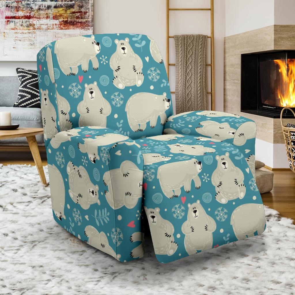 Bear Pattern Print Design BE04 Recliner Slipcover-JORJUNE.COM
