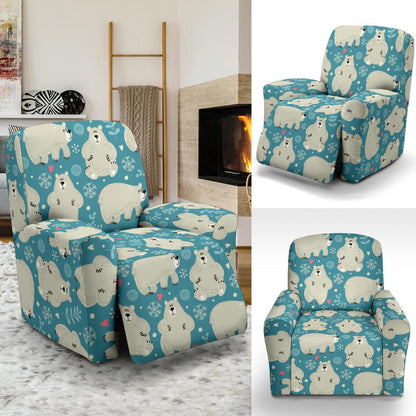 Bear Pattern Print Design BE04 Recliner Slipcover-JORJUNE.COM