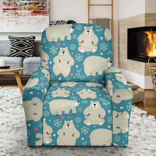Bear Pattern Print Design BE04 Recliner Slipcover-JORJUNE.COM
