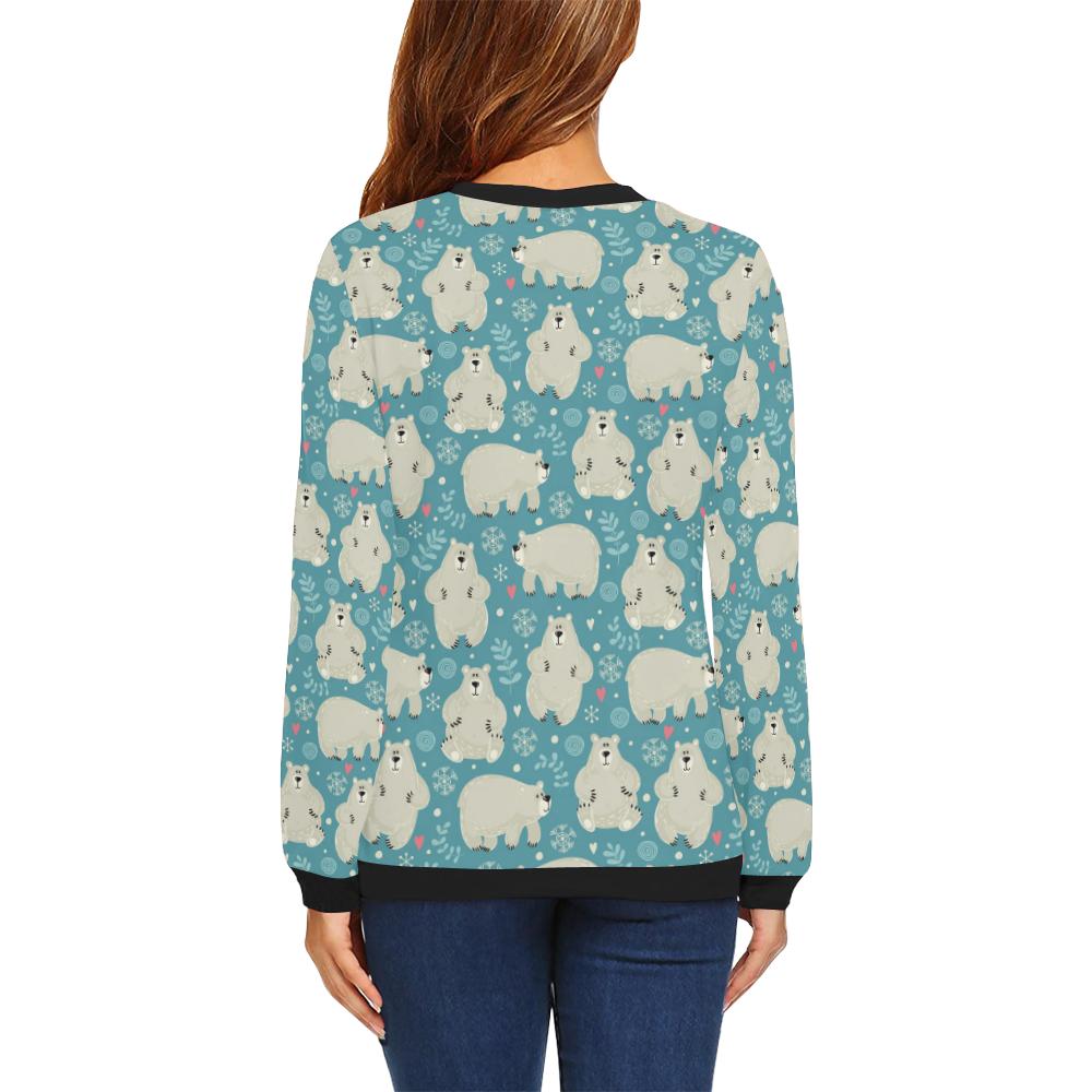 Bear Pattern Print Design BE04 Women Long Sleeve Sweatshirt-JorJune