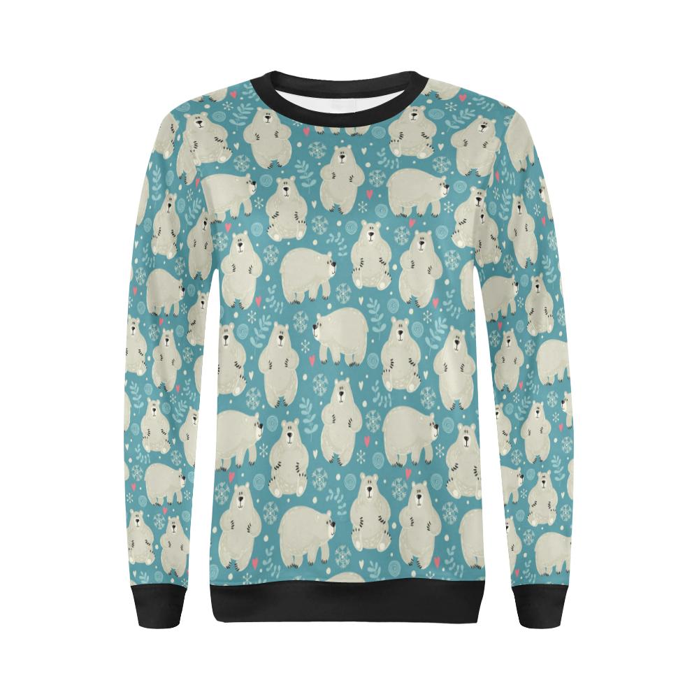 Bear Pattern Print Design BE04 Women Long Sleeve Sweatshirt-JorJune