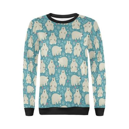 Bear Pattern Print Design BE04 Women Long Sleeve Sweatshirt-JorJune