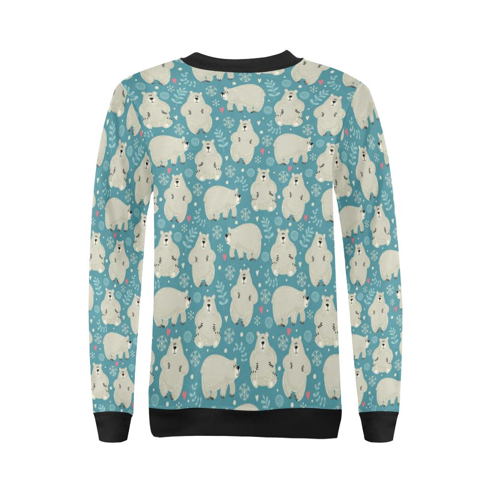 Bear Pattern Print Design BE04 Women Long Sleeve Sweatshirt-JorJune