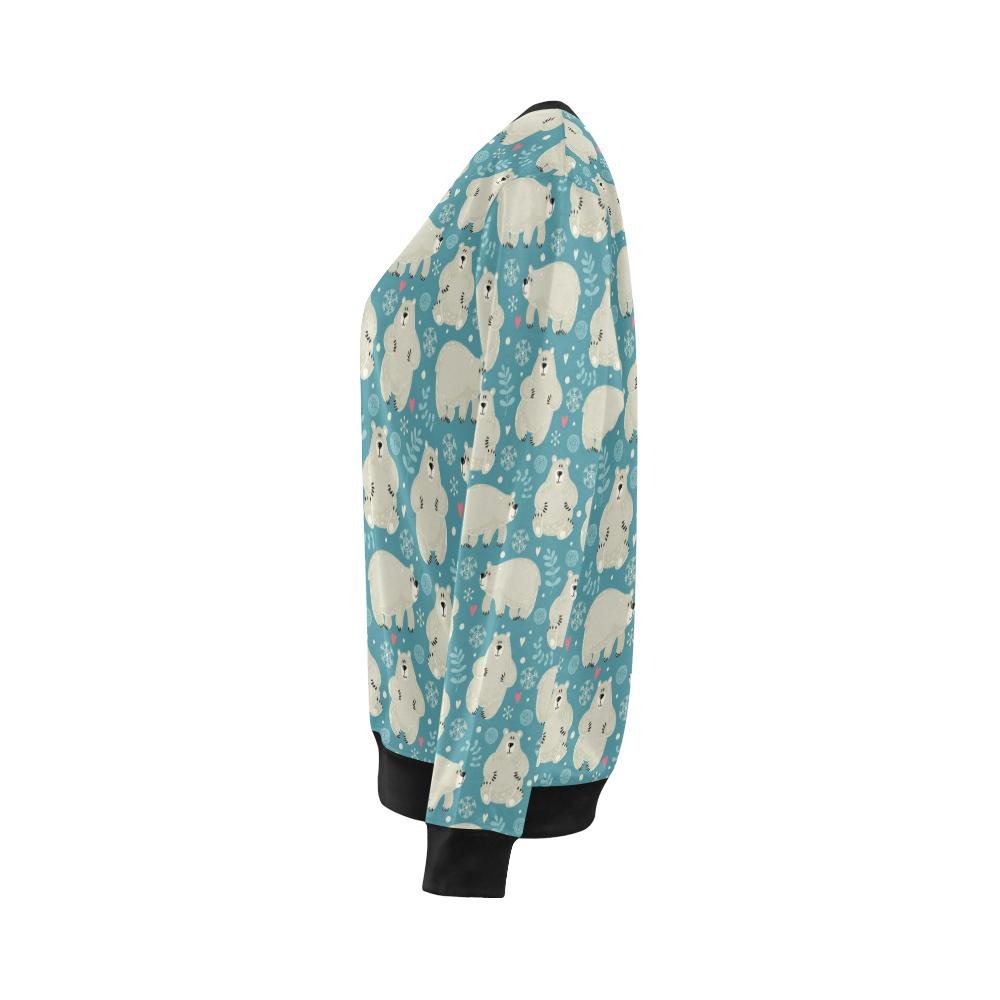 Bear Pattern Print Design BE04 Women Long Sleeve Sweatshirt-JorJune