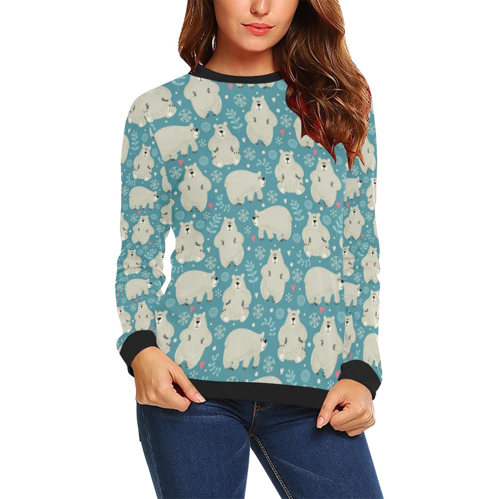 Bear Pattern Print Design BE04 Women Long Sleeve Sweatshirt-JorJune