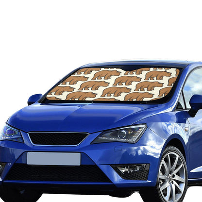 Bear Pattern Print Design BE05 Car Sun Shade-JorJune