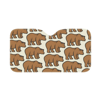 Bear Pattern Print Design BE05 Car Sun Shade-JorJune