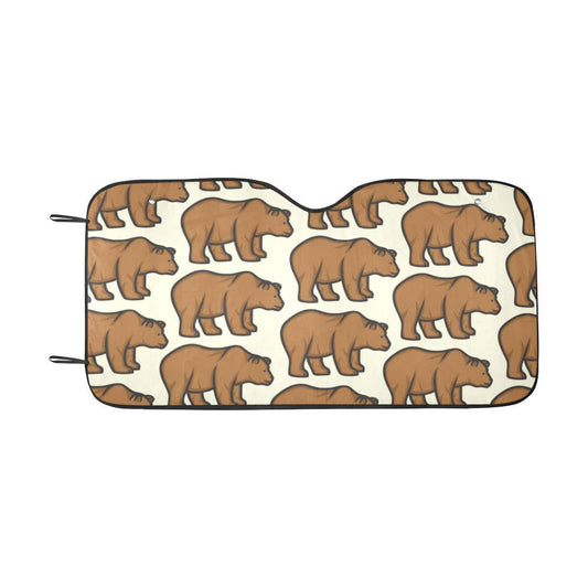 Bear Pattern Print Design BE05 Car Sun Shade-JorJune