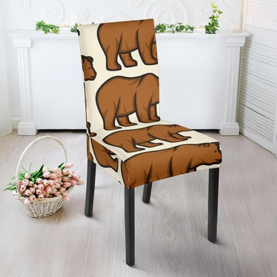 Bear Pattern Print Design BE05 Dining Chair Slipcover-JORJUNE.COM