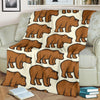 Bear Pattern Print Design BE05 Fleece Blankete