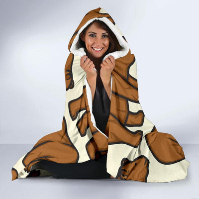 Bear Pattern Print Design BE05 Hooded Blanket-JORJUNE.COM