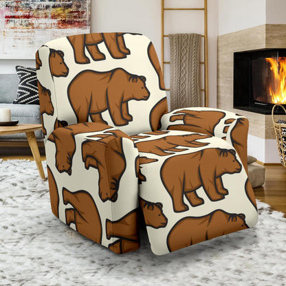 Bear Pattern Print Design BE05 Recliner Slipcover-JORJUNE.COM