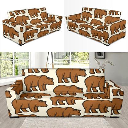 Bear Pattern Print Design BE05 Sofa Slipcover-JORJUNE.COM