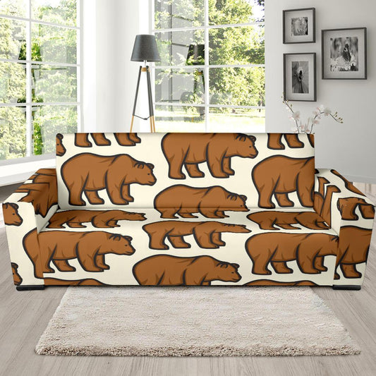 Bear Pattern Print Design BE05 Sofa Slipcover-JORJUNE.COM