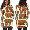 Bear Pattern Print Design BE05 Women Hoodie Dress