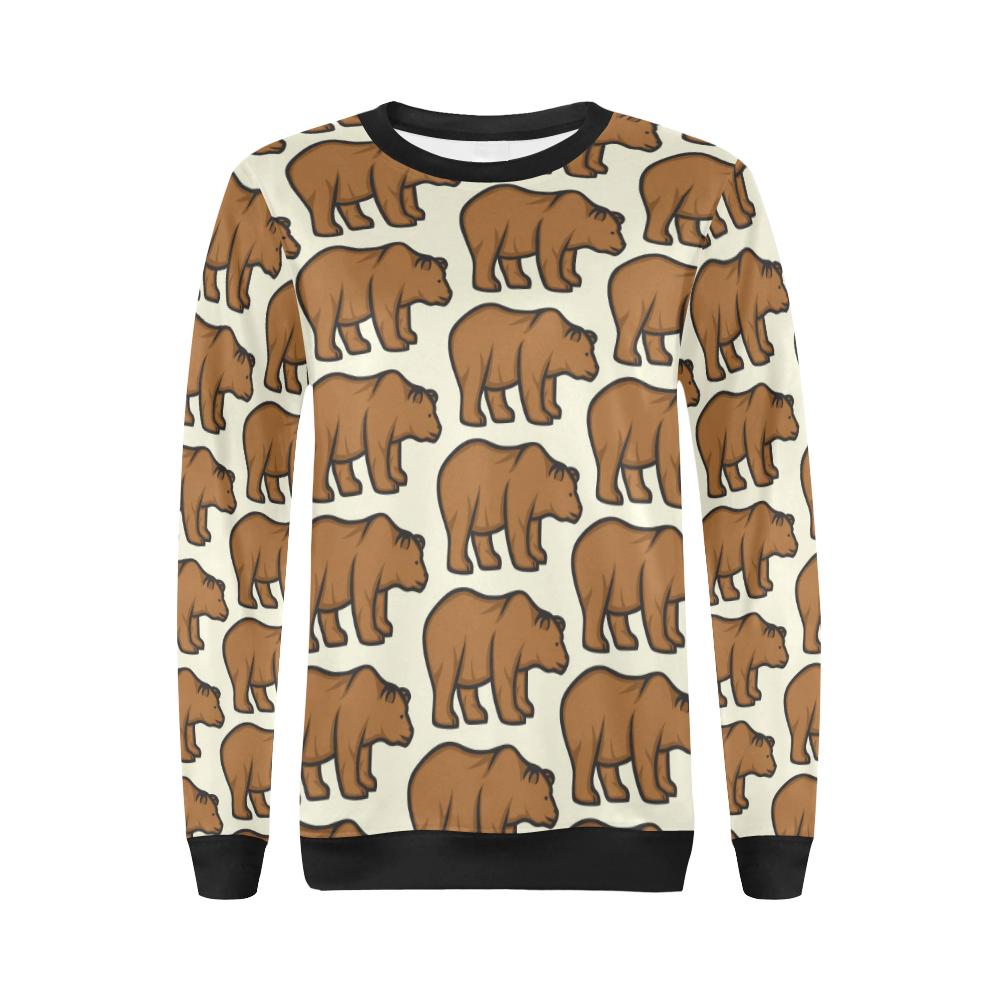Bear Pattern Print Design BE05 Women Long Sleeve Sweatshirt-JorJune