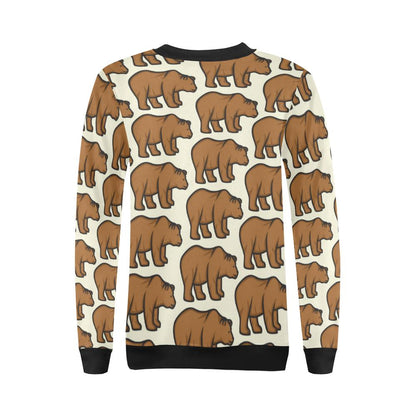 Bear Pattern Print Design BE05 Women Long Sleeve Sweatshirt-JorJune