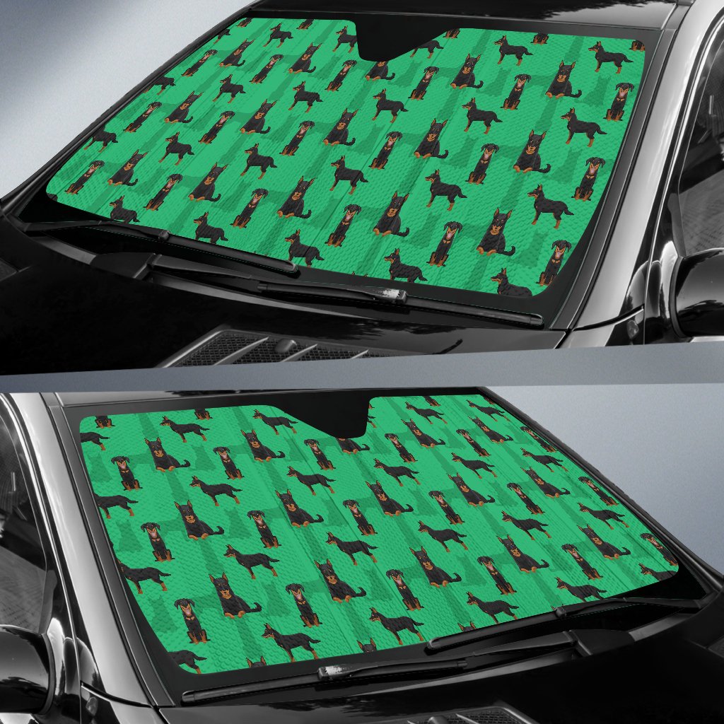 Beauceron Pattern Print Design 01 Car Sun Shade-JORJUNE.COM