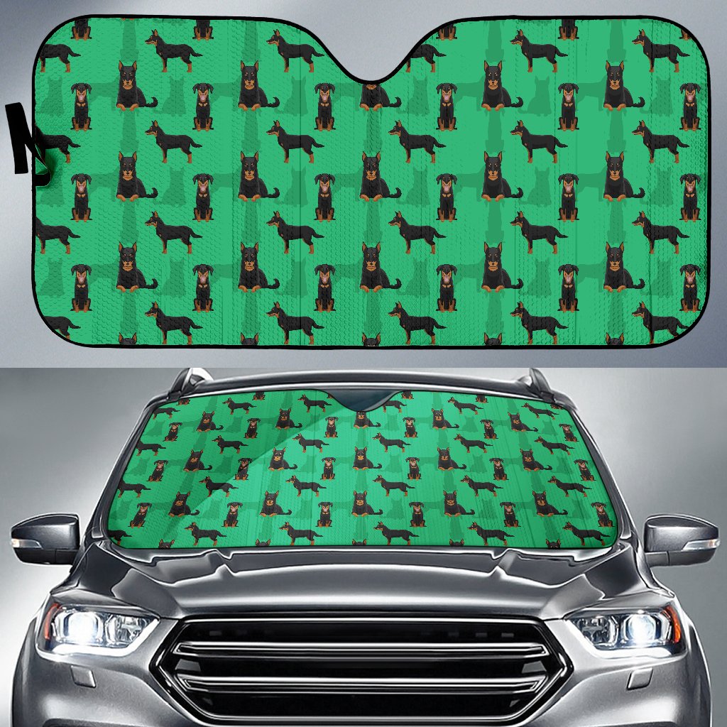 Beauceron Pattern Print Design 01 Car Sun Shade-JORJUNE.COM