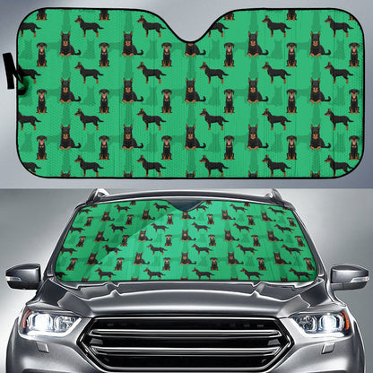 Beauceron Pattern Print Design 01 Car Sun Shade-JORJUNE.COM
