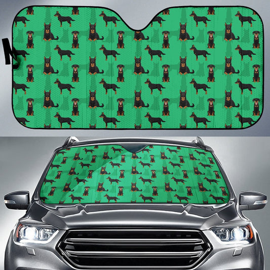Beauceron Pattern Print Design 01 Car Sun Shade-JORJUNE.COM