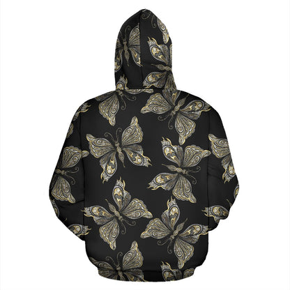 Beautiful Butterfly Pattern All Over Zip Up Hoodie