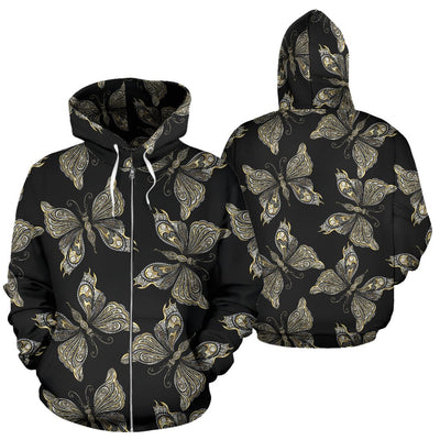 Beautiful Butterfly Pattern All Over Zip Up Hoodie
