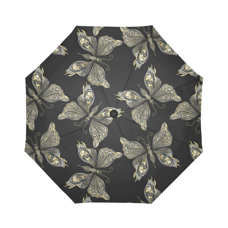 Beautiful Butterfly Pattern Automatic Foldable Umbrella