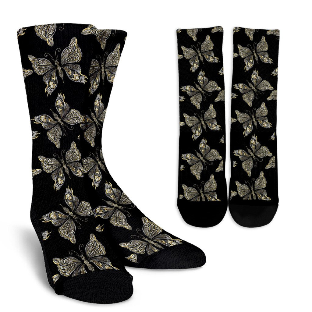 Beautiful Butterfly Pattern Crew Socks