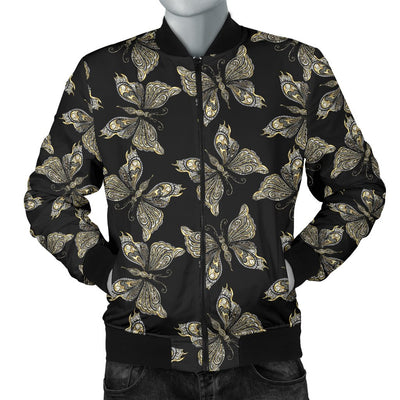 Beautiful Butterfly Pattern Men Casual Bomber Jacket-JorJune