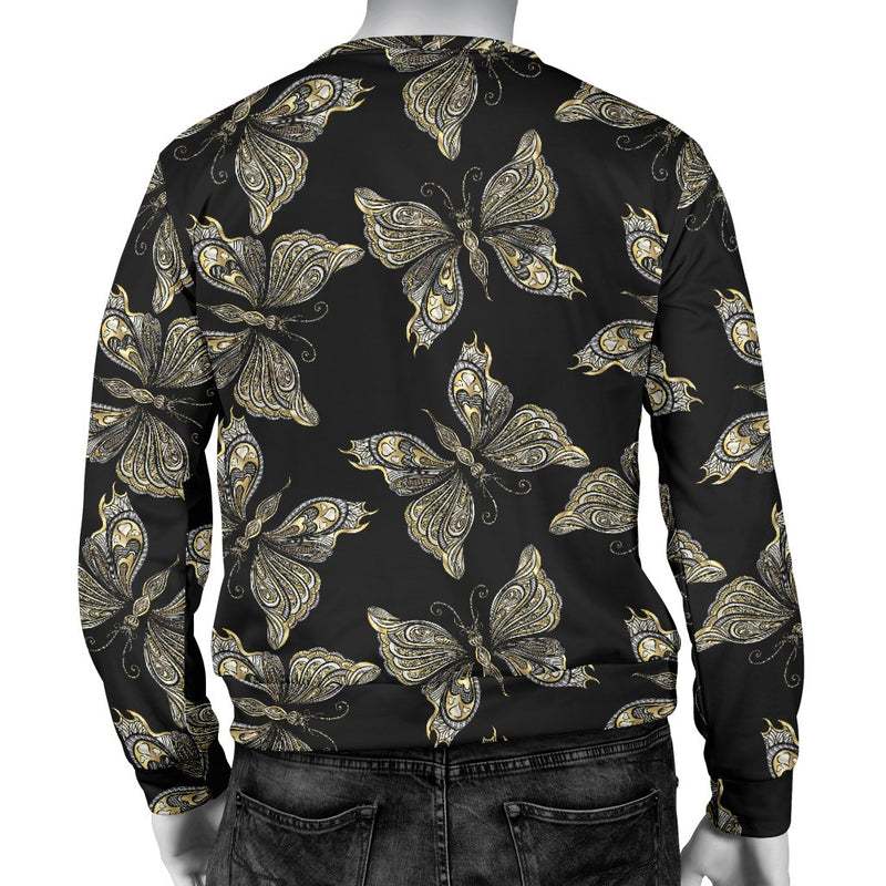 Beautiful Butterfly Pattern Men Crewneck Sweatshirt