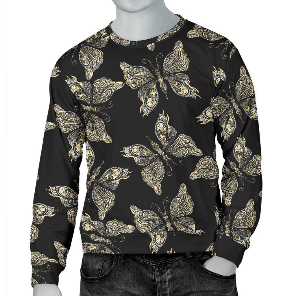 Beautiful Butterfly Pattern Men Crewneck Sweatshirt
