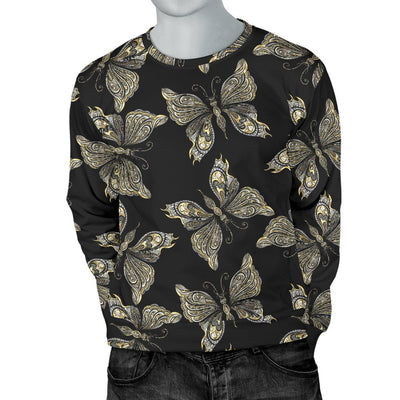 Beautiful Butterfly Pattern Men Crewneck Sweatshirt
