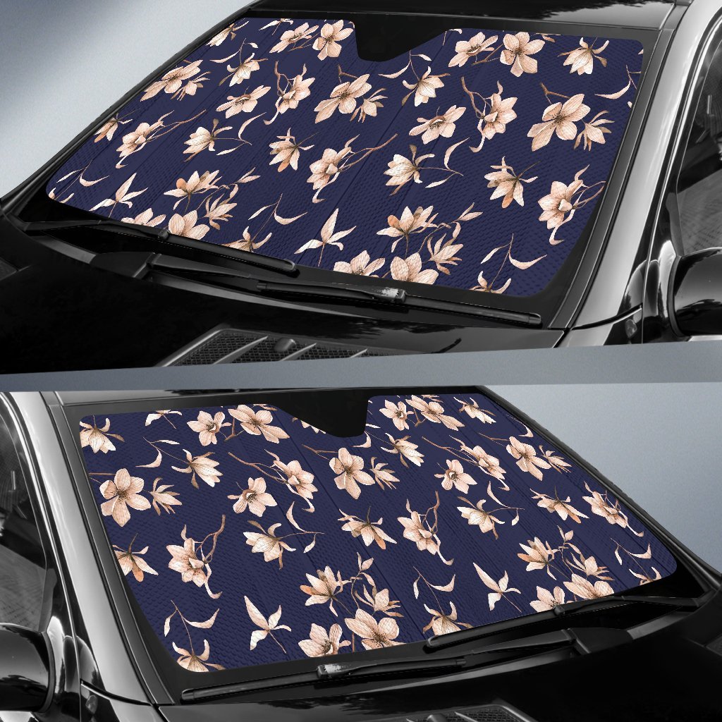 Beautiful Floral Pattern Car Sun Shade-JorJune