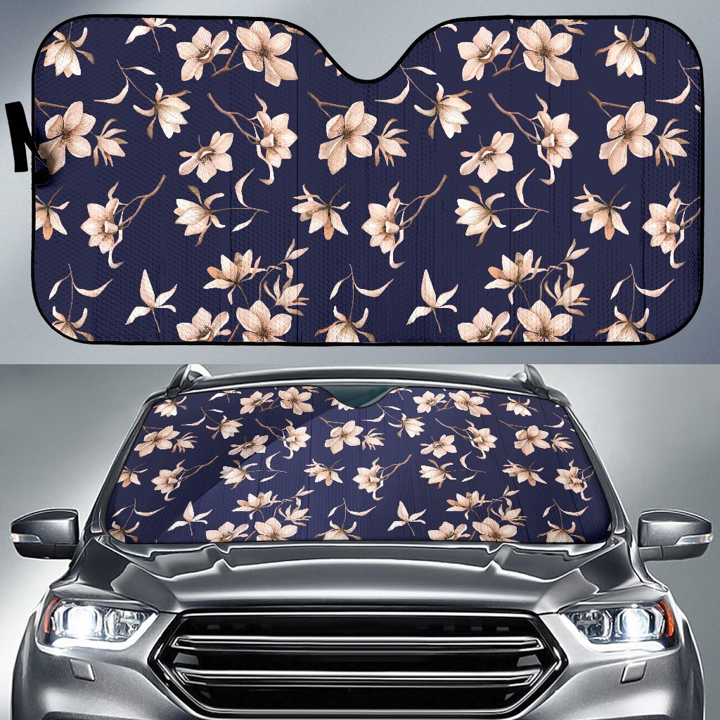 Beautiful Floral Pattern Car Sun Shade-JorJune