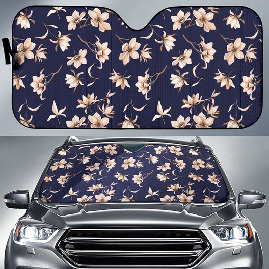 Beautiful Floral Pattern Car Sun Shade-JorJune