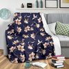 Beautiful Floral Pattern Fleece Blanket