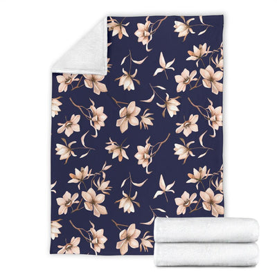 Beautiful Floral Pattern Fleece Blanket