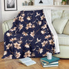 Beautiful Floral Pattern Fleece Blanket